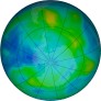 Antarctic ozone map for 2024-04-27